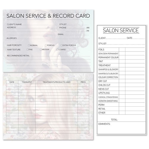 Dateline Professional Beauty Therapy Record Cards 