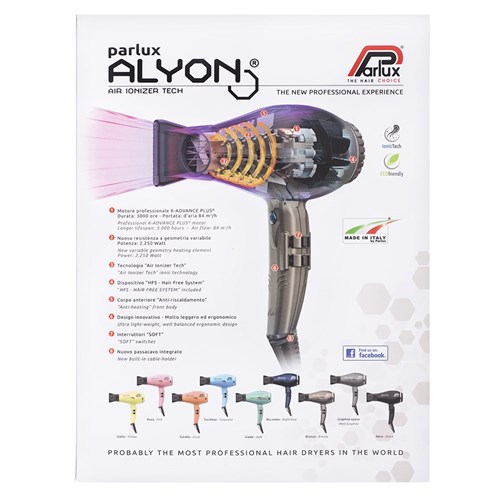 Parlux Alyon Air Ionizer Tech Hair Dryer Bronze