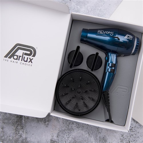 Parlux Alyon Air Ionizer Tech Hair Dryer And Diffuser Midnight Blue