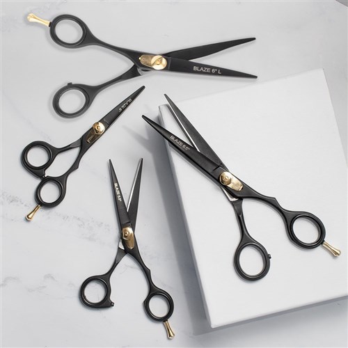 Iceman Blaze 6'' Black Hairdressing Scissors Left Handed