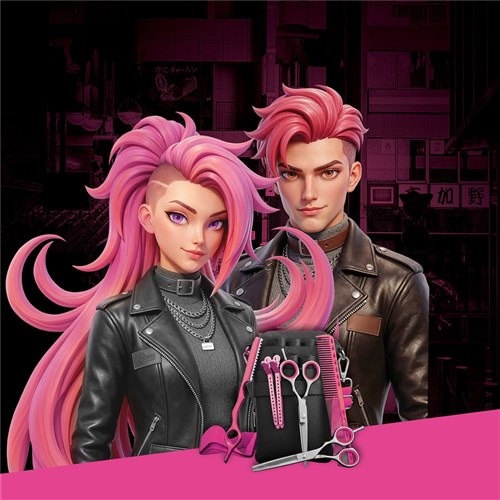 Iceman Star Slayer 6” Hairdressing Scissors Set Pink