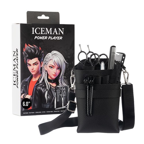 Iceman Power Player 6” Hairdressing Scissors Set Black