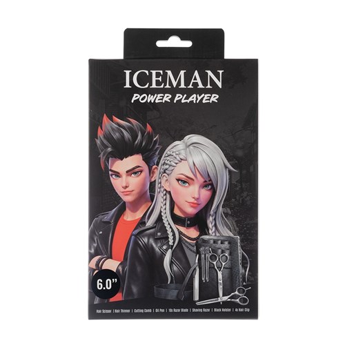 Iceman Power Player 6” Hairdressing Scissors Set Black