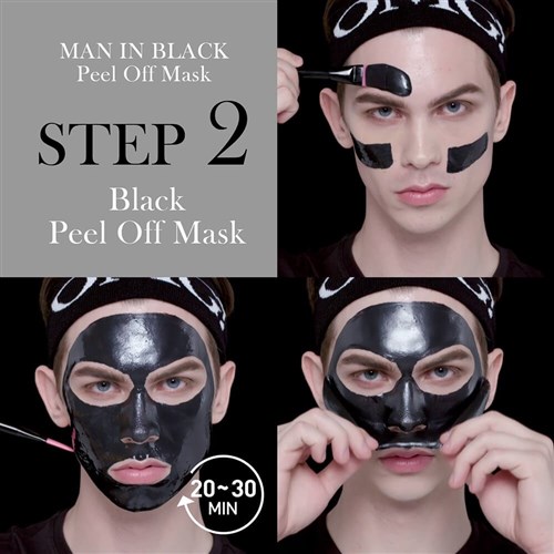 OMG 3 in 1 Man in Black Peel Off Mask