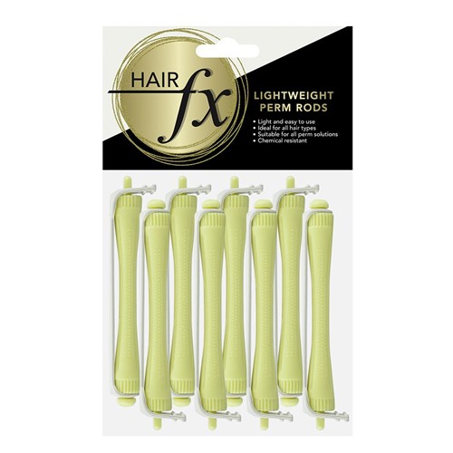 Hair FX Lightweight Perm Rods, 8pk - Yellow