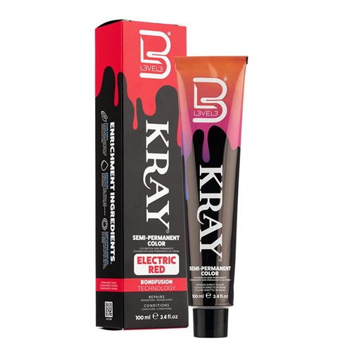 L3VEL3 Kray Semi Permanent Hair Colour Electric Red