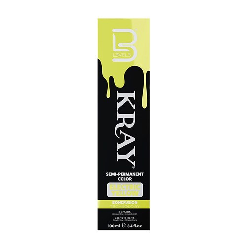 L3VEL3 Kray Semi Permanent Hair Colour Electric Yellow