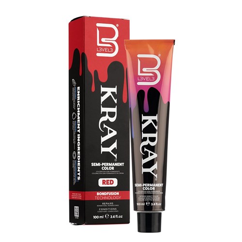 L3VEL3 Kray Semi Permanent Hair Colour Red