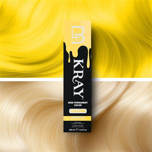 L3VEL3 Kray Semi Permanent Hair Colour Yellow