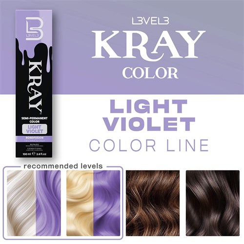L3VEL3 Kray Semi Permanent Hair Colour Light Violet