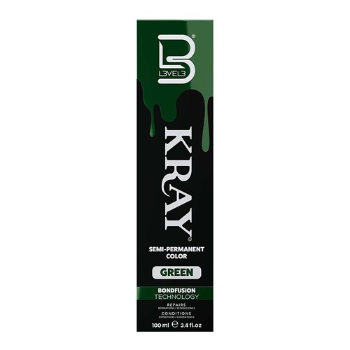 L3VEL3 Kray Semi Permanent Hair Colour Green