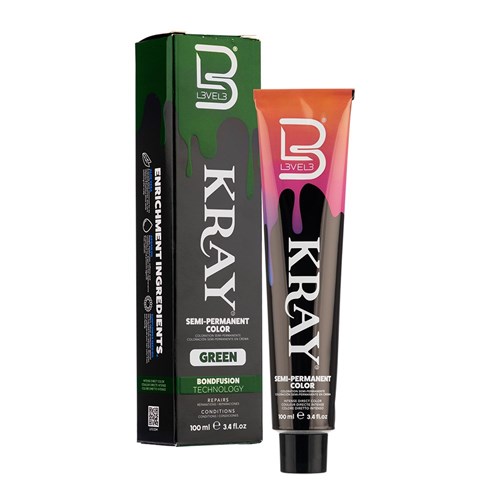 L3VEL3 Kray Semi Permanent Hair Colour Green