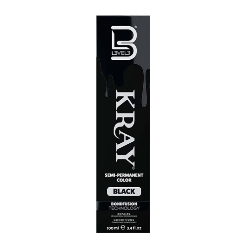 L3VEL3 Kray Semi Permanent Hair Colour Black