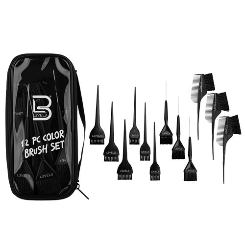 L3VEL3 Hair Colour Brush Set 12pc
