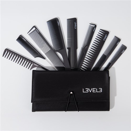 L3VEL3 Hair Styling Comb Set 9pk
