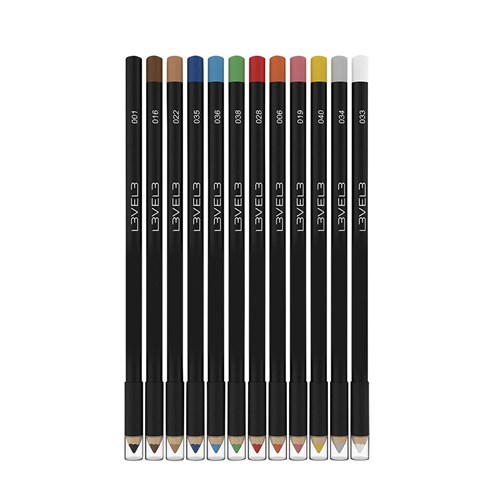 L3VEL3 Liner Pencils Assorted Colours 12pc