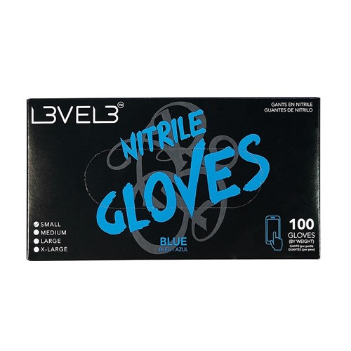 LVL3 NITRILE GLOVES BLUE SML