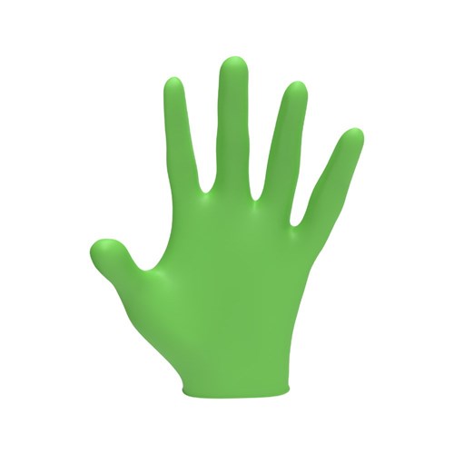 LVL3 NITRILE GLOVES LIME LGE