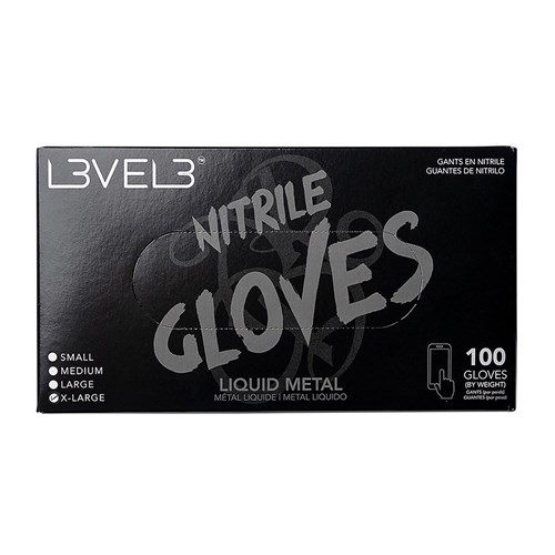 LVL3 NITRILE GLOVES LIQUID XL