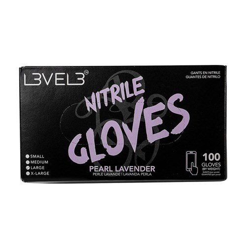 LVL3 NITRILE GLOVES PEARL LGE