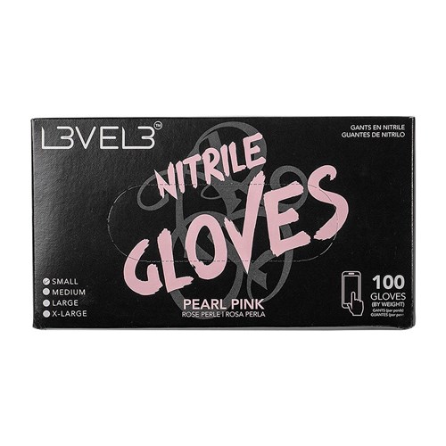 LVL3 NITRILE GLOVES P/PINK SM