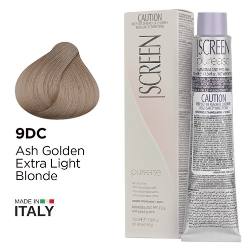 Screen Purease Colour 9DC Ash Golden Extra Light Blonde