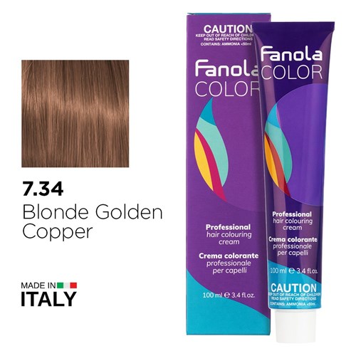 Fanola Color Hair Colour 7.34 Gold Blonde Copper