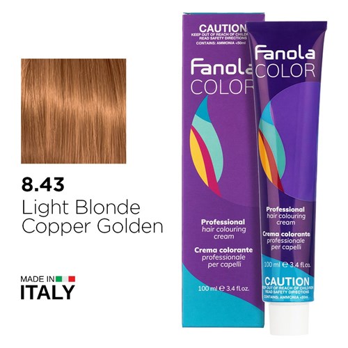 Fanola Color Hair Colour 8.43 Light Blonde Copper Gold