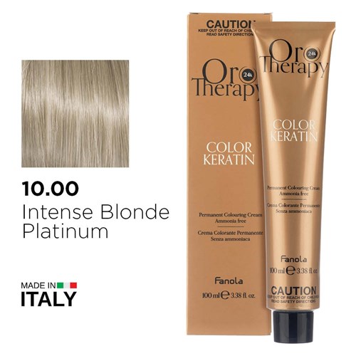 Fanola Oro Therapy Color Keratin Hair Colour 10.00 Intense Blonde Platinum
