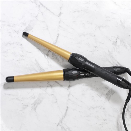 Silver Bullet Fastlane Large Ceramic Conical Curling Iron in Gold