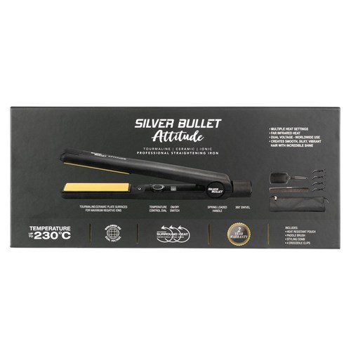 Silver Bullet Attitude Hair Straightener Black