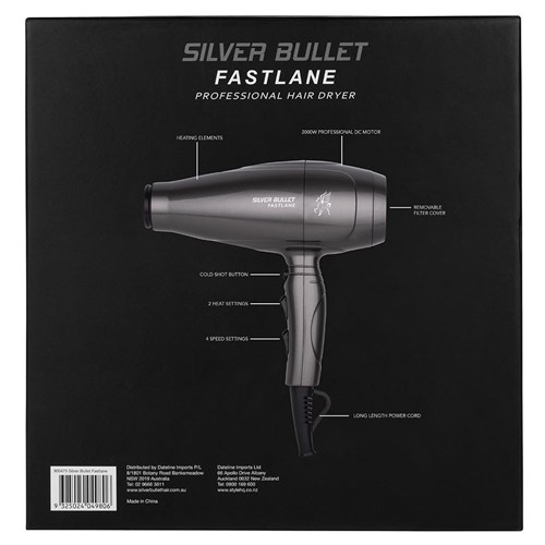 Silver Bullet Fastlane Hair Dryer Charcoal