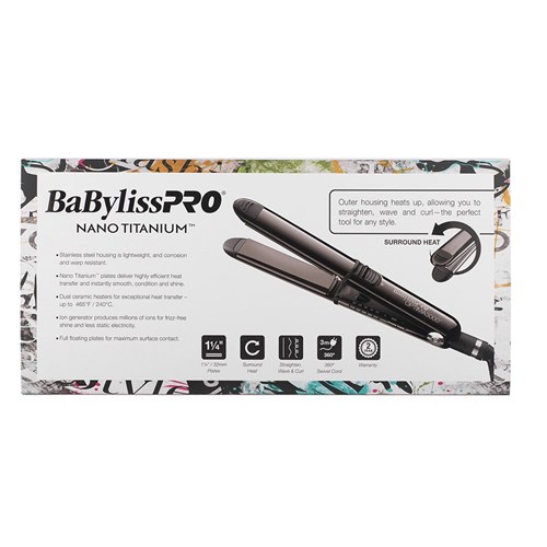 BaBylissPRO Nano Titanium Optima 3000 Hair Straightener Black