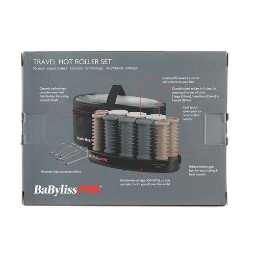 BaBylissPRO Travel Hot Roller Set 10pc