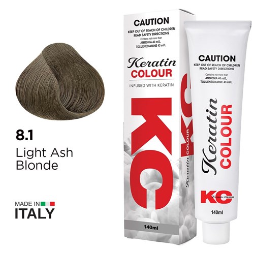 Keratin Colour Permanent Colour 8.1 Light Ash Blonde